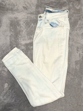 Levi’s 535 Super Skinny Jeans Women’s 26 White Blue Tie Dye Skinny Stretch